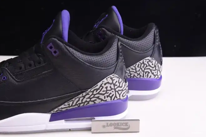 Cheap Air 3 Retro Black Court Jordan Purple CT8532-050 0510